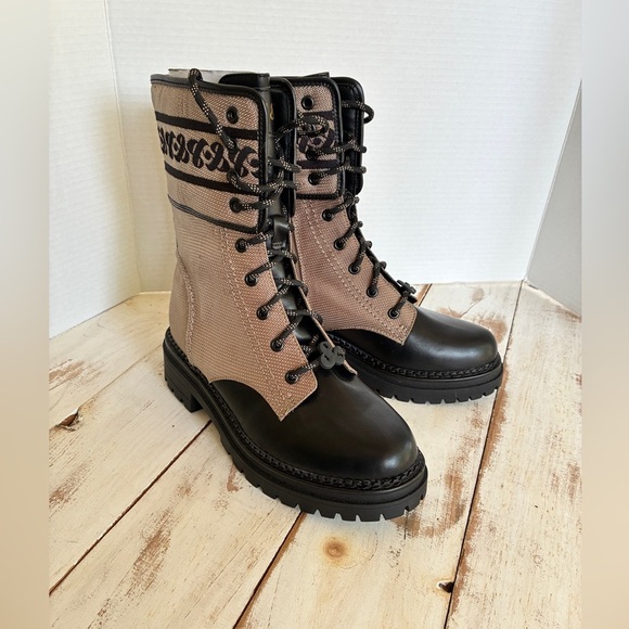 Sam & Libby Stella Embroidered Combat Boots lace up chic women’s sz 7.5 NWT - Picture 10 of 15